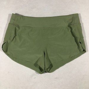 Athleta Womens XL Active Shorts Running Workout Green
